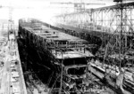 Passenger liner Zeppelin under construction, Bremer Vulkan AG shipyard, Bremen, Germany, 1913-1914