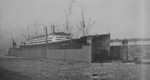 Ocean liner Kaiserin Auguste Victoria in floating drydock V at Blohm und Voss shipyard, Hamburg, Germany, 1913
