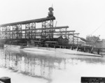 USS S-38 fitting out at the Union Iron Works of Bethlehem Shipbuilding Corporation in San Francisco, California, United States, 29 Mar 1923