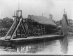 S-25 on a temporary wooden platform, Groton, Connecticut, United States, 5 Jul 1923