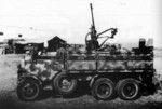 Dovunque 35 with a Breda 20/65 Mod. 1935 autocannon of 42nd Artillery Regiment of Italian 61st Infantry Division 
