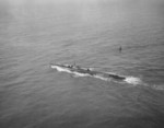 USS Archerfish underway, probably in the San Francisco Bay area, California, United States, 30 May 1945, photo 2 of 2