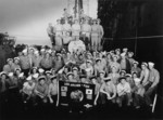 Group portrait of the officers and crew of USS Archerfish, Tokyo Bay, Japan, 1 Sep 1945