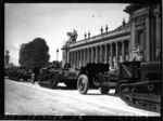 Renault UE vehicles on parade before the Grand Palais, Paris, France, 14 Jul 1936
