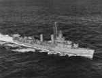 Destroyer USS Bailey underway in the Aleutian Islands, Alaska, 12 Dec 1942. Note the ship’s early modified Measure 12 paint scheme.