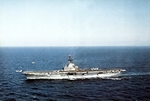 USS Shangri-La underway, Mediterranean Sea, 1968; seen in US Navy publication USS Shangri-La 1967-1968 cruise book