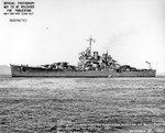 USS St. Louis off Mare Island Naval Shipyard, San Pablo Bay, California, United States, 30 Nov 1942. St. Louis is painted in Measure 21 allover sea blue.