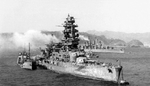 Nagato in port, Japan, early 1946