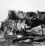 Wreck of a Me 323 Gigant aircraft, Tunis, Tunisia, May 1943, photo 1 of 2