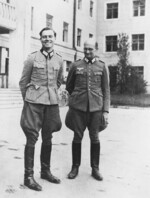 Colonel Claus von Stauffenberg (left) and Colonel Albrecht von Quirnheim (right), Jun 1944