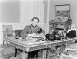 King Leopold III at his desk at the Palace of Laeken, Brussels, Belgium, 1934