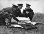 Soviet Deputy Supreme Commander-in-Chief Georgy Zhukov and Commander of the Steppe Front Colonel General Ivan Konev during the Battle of Kursk, Russia, summer 1943