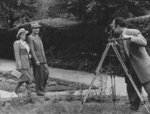 Jaroslav Houf taking a photograph of Ivan Konev and his wife at Vila Margaretha, Karlovy Vary, Czechoslovakia, 18 May 1946