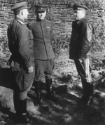 Ivan Konev (center) and Georgy Zhukov, Kursk, Ukraine, summer 1943