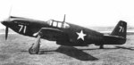 Profile of North American A-36A Mustang aircraft #42-83671, 1942, location unknown