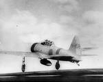 A Zero fighter took off from Akagi for the attack on Pearl Harbor in the US Territory of Hawaii, 7 Dec 1941