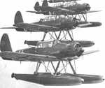 Ar 196 A-5 aircraft flying in formation, circa late 1930s