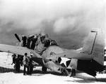 The only survivor out of the six land-based Avenger torpedo bombers at the Battle of Midway, 25 Jun 1942, photo 1 of 3