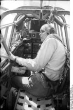 German gunner in the cockpit of a Bf 110 aircraft, somewhere in Russia, 1941-1945