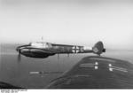 Bf 110 aircraft of German Night Fighter Wing 3 in flight over North Africa, Apr 1941, photo 2 of 2