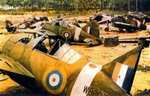 Wrecks of Buffalo fighters in Japanese possession, 1940s; note all engines had been removed