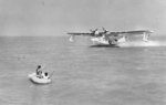 United States Army Air Forces OA-10A Catalina aircraft in rescue training off Keesler Field , Mississippi, United States, 1944