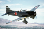 A modern replica of D3A dive bomber in flight, 27 Apr 1986