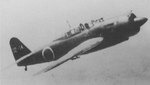 A D4Y3 Model 33 dive bomber in flight, circa 1944