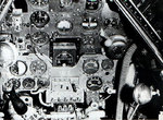 Cockpit and instrument panel of a D4Y4 special attack aircraft, 1945