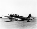 TBD-1 Devastator aircraft of Torpedo Squadron 3 with McClelland Barclay experimental camouflage design number 7, Naval Air Station, North Island, California, United States, 22 Aug 1940, photo 1 of 3