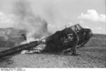 German DFS 230 C-1 glider being destroyed after use at Gran Sasso, Italy, 12 Sep 1943, photo 3 of 7