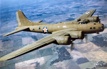B-17E Flying Fortress bomber in flight, 1941-1942