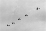 Six B-17E bombers, the entire heavy bombing strength of the US 5th Air Force at the time, took off for a raid on Rabaul, New Britain, Solomon Islands, 1942