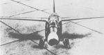Front view of the He 178 prototype aircraft, date unknown