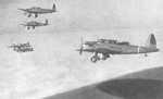 A group of Ki-32 aircraft in flight, date unknown