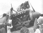 Mechanics working on a Ki-32 light bomber, date unknown