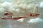 Ki-49 bomber in flight, date unknown