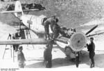 German armorers adjusting weapons of a Bf 109 fighter of JG 3, early 1941