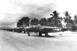B-25 Mitchell bombers of the US 42nd Bomb Group, 69th Bomb Squadron at Cape Sansapor, New Guinea, Sep 1944-Feb 1945