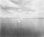 B-25 aircraft of 345th Bombardment Group, US 500th Bombardment Squadron attacking Japanese Sub Chaser CH-39 off Three Island Harbor, New Hanover, New Ireland, 16 Feb 1944, 3 of 3