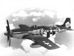 P-51D Mustang aircraft in flight, possibly over Europe, 7 Jul-9 Aug 1944