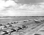 P-26 Peashooter fighters and B-18 Bolo bombers at Hickam Field, Oahu, US Territory of Hawaii, Jan 1940