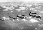 Eight British Spitfire Mk IX of No. 611 Squadron based at RAF Biggin Hill, London, England, United Kingdom, 1943