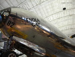 Exterior of the cockpit section of B-29 Superfortress bomber Enola Gay on display at the Smithsonian Air and Space Museum Udvar-Hazy Center, Chantilly, Virginia, United States, 26 Apr 2009