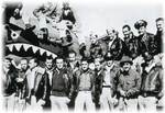 Airmen of US 74th Fighter Squadron posing in front of a P-40 Warhawk fighter, China, 2 Feb 1943