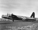A Wellington bomber built at the Vickers-Armstrongs factory in Broughton, Flintshire, Wales, United Kingdom on the tarmac shortly after its completion, 7 Nov 1940