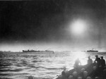 Ships of an Allied convoy crossing the Atlantic Ocean, 1942