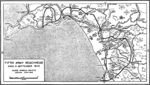 Map depicting Operation Avalanche progress at Salerno, Italy as of the end of the day 11 Sep 1943