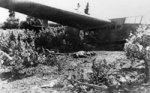 A crashed German glider with two of its occupants lying dead alongside, Crete, Greece, 6 Jun 1941