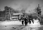 Ginza district of Tokyo, Japan following aerial bombing, 27 Jan 1945